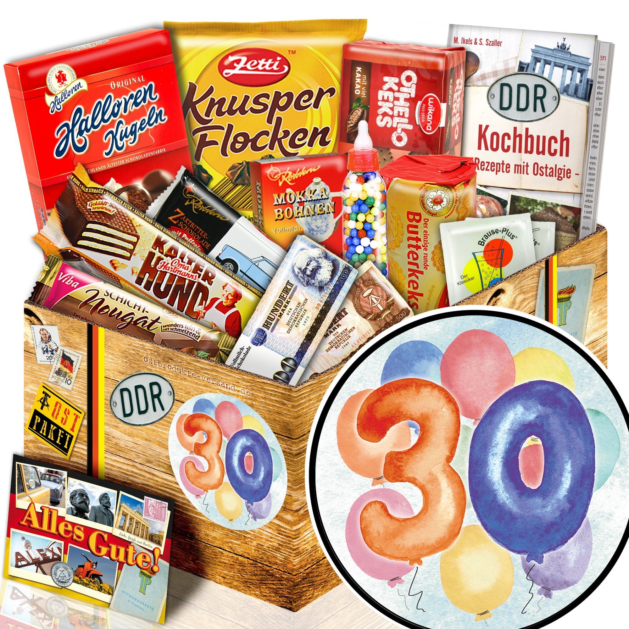 Zum 30. Geburtstag - Süßigkeiten Set DDR L - Ossiladen I Ostprodukte Versand