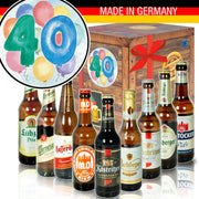 Zum 40. Geburtstag - Geschenkbox "Ostbiere" 9er Set - Ossiladen I Ostprodukte Versand