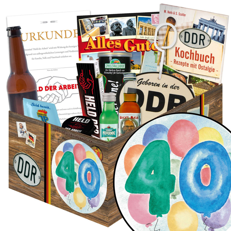 Zum 40. Geburtstag - Geschenkset Ostpaket "Männer Box" - Ossiladen I Ostprodukte Versand