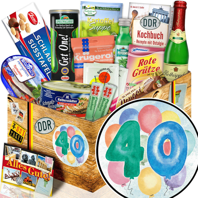 Zum 40. Geburtstag - Spezialitäten Set M - Ossiladen I Ostprodukte Versand