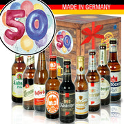 Zum 50. Geburtstag - Geschenkbox "Ostbiere" 9er Set - Ossiladen I Ostprodukte Versand