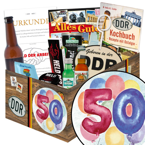 Zum 50. Geburtstag - Geschenkset Ostpaket "Männer Box" - Ossiladen I Ostprodukte Versand