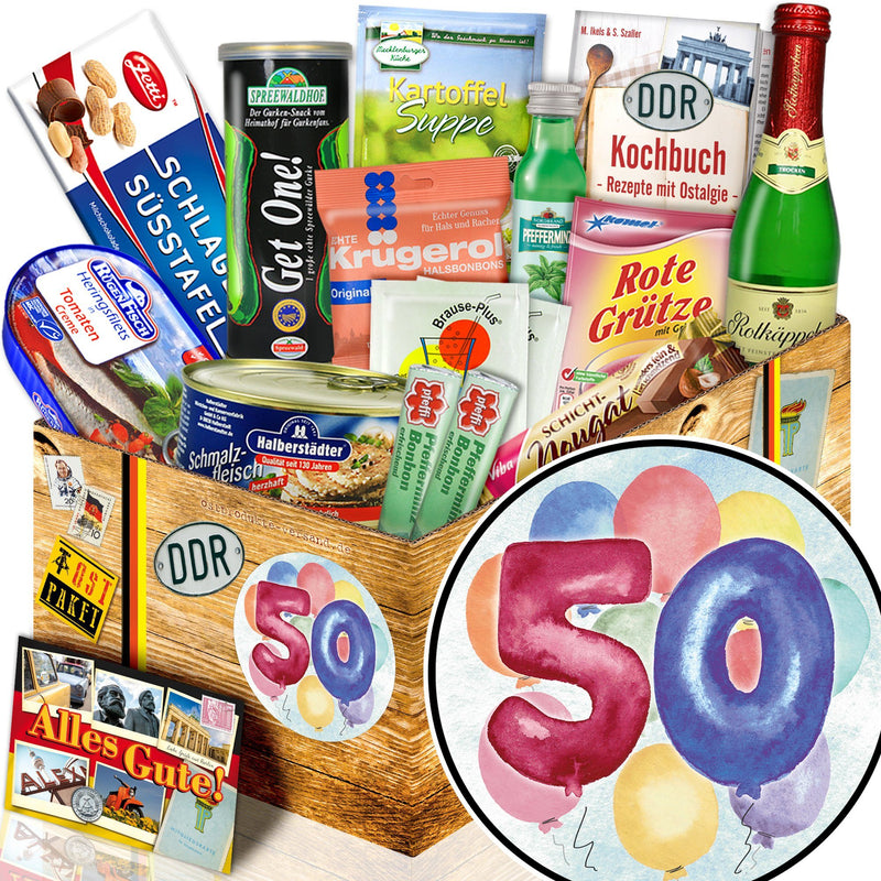 Zum 50. Geburtstag - Spezialitäten Set M - Ossiladen I Ostprodukte Versand