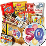 Zum 50. Geburtstag - Süßigkeiten Set DDR L - Ossiladen I Ostprodukte Versand