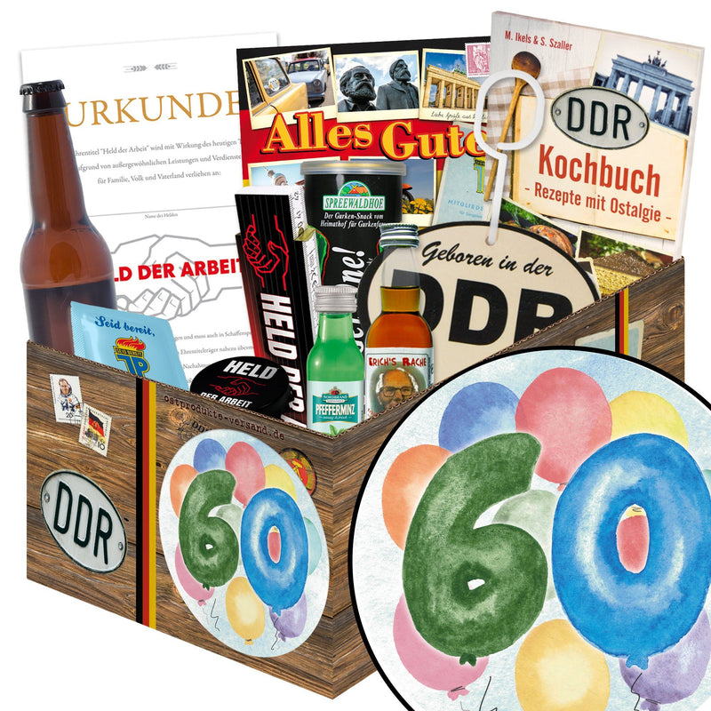 Zum 60. Geburtstag - Geschenkset Ostpaket "Männer Box" - Ossiladen I Ostprodukte Versand