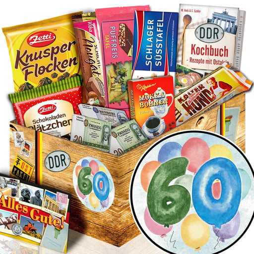 Zum 60. Geburtstag - Geschenkset Ostpaket "Schokoladenbox M" - Ossiladen I Ostprodukte Versand
