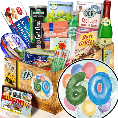 Zum 60. Geburtstag - Spezialitäten Set M - Ossiladen I Ostprodukte Versand