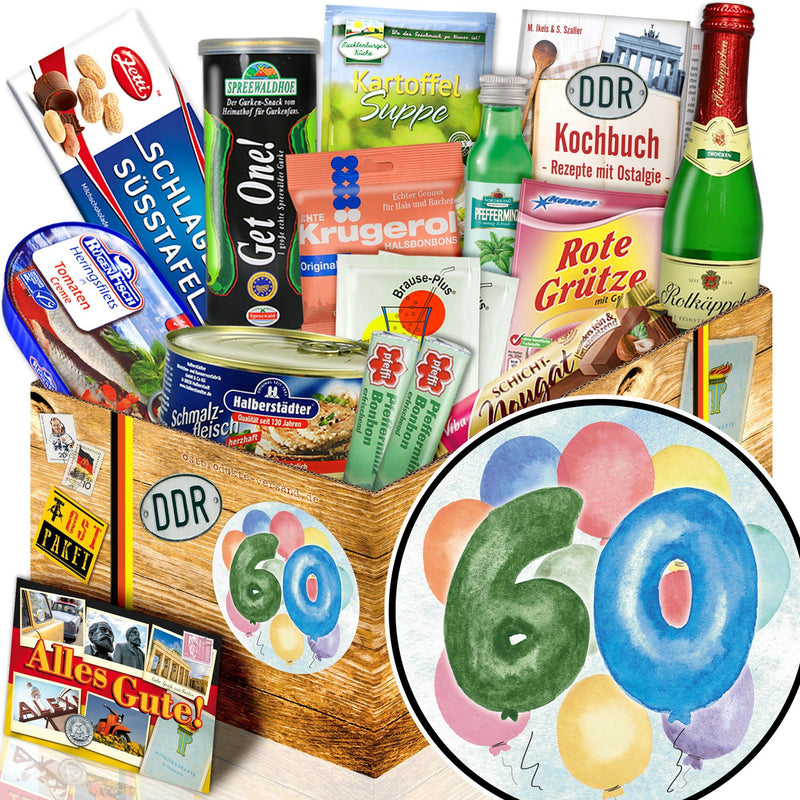 Zum 60. Geburtstag - Spezialitäten Set M - Ossiladen I Ostprodukte Versand