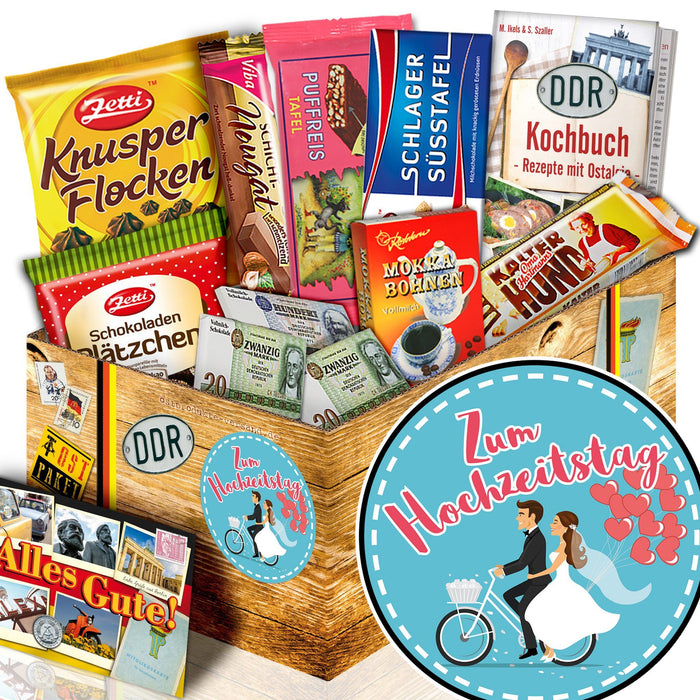 Zum Hochzeitstag - Geschenkset Ostpaket "Schokoladenbox M" - Ossiladen I Ostprodukte Versand
