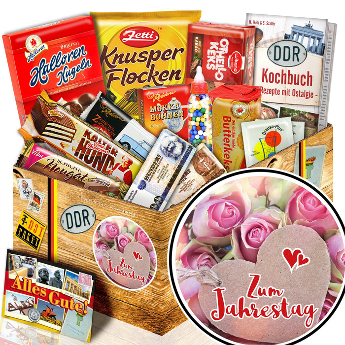 Zum Jahrestag - Süßigkeiten Set DDR L - Ossiladen I Ostprodukte Versand