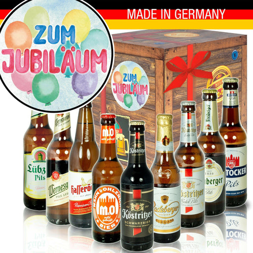 Zum Jubiläum - Geschenkbox "Ostbiere" 9er Set - Ossiladen I Ostprodukte Versand