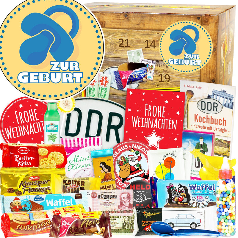 Zur Geburt blau - DDR Adventskalender - Ossiladen I Ostprodukte Versand