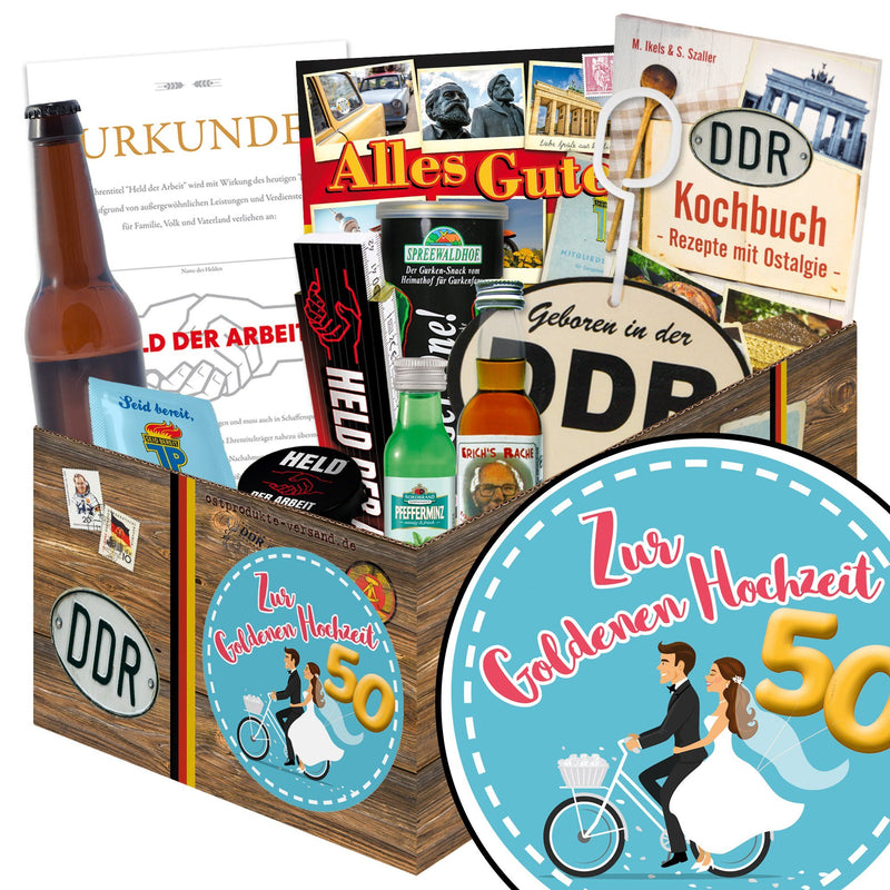 Zur Goldenen Hochzeit - Geschenkset Ostpaket "Männer Box" - Ossiladen I Ostprodukte Versand