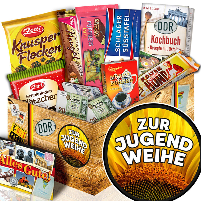 Zur Jugendweihe - Geschenkset Ostpaket "Schokoladenbox M" - Ossiladen I Ostprodukte Versand