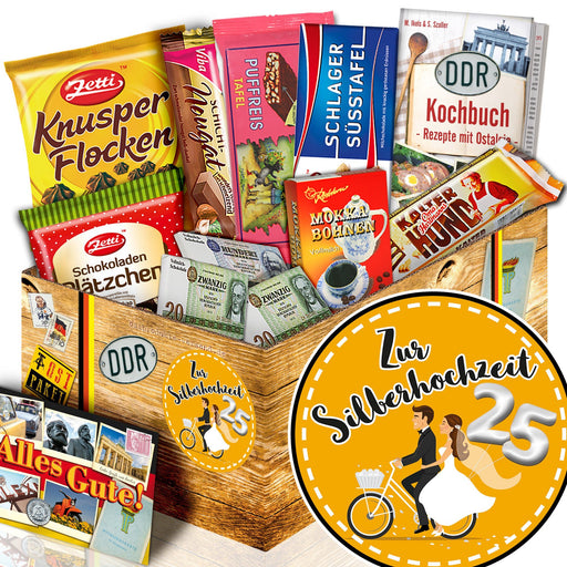 Zur Silberhochzeit - Geschenkset Ostpaket "Schokoladenbox M" - Ossiladen I Ostprodukte Versand