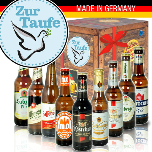 Zur Taufe - Geschenkbox "Ostbiere" 9er Set - Ossiladen I Ostprodukte Versand