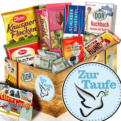 Zur Taufe - Geschenkset Ostpaket "Schokoladenbox M" - Ossiladen I Ostprodukte Versand