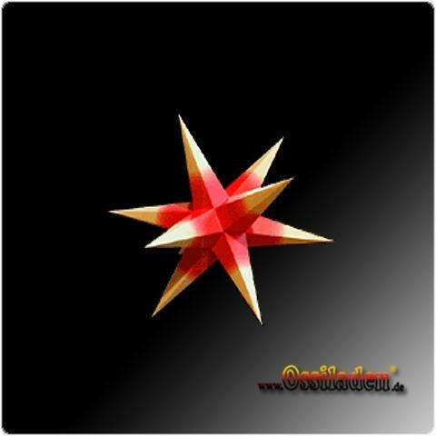Zwickauer Adventsstern - Rot/Gelb, 16cm