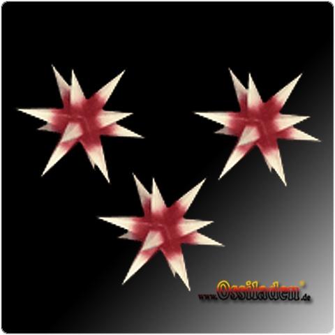 Zwickauer Adventssterne - 3er-Set Rot/Gelb, 16cm