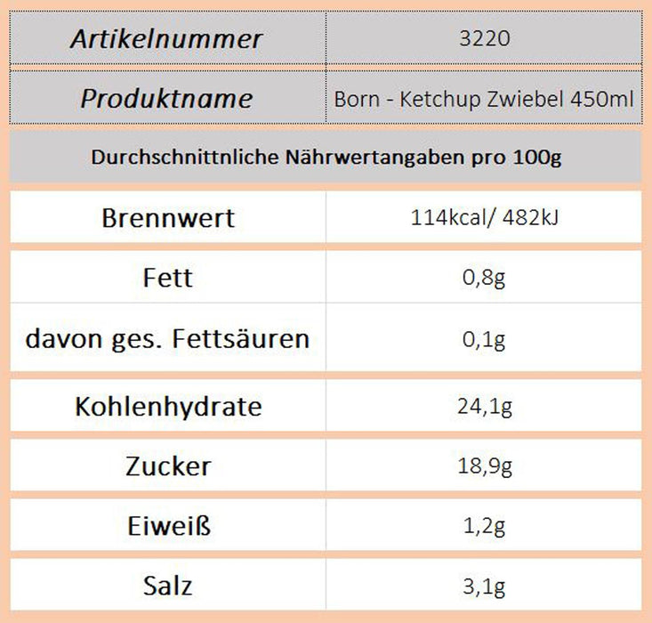 Zwiebel Ketchup ( Born ) - Ossiladen I Ostprodukte Versand